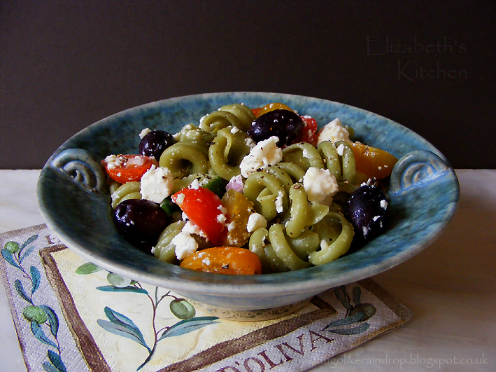 Greek Pasta Salad Elizabeth's Kitchen Diary