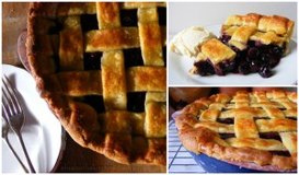 blueberry pie collage