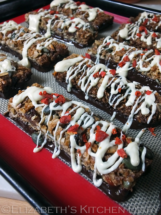 Chocolate Covered Alpen Swiss Muesli Bars with Seeds and Goji Berries