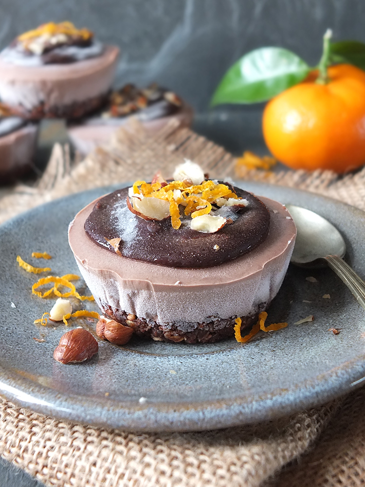 Raw Chocolate and Clementine Mini Cheesecakes Elizabeth's Kitchen Diary