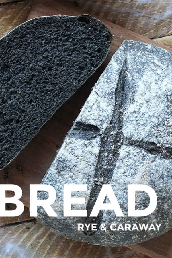 halloween rye & caraway black bread recipe