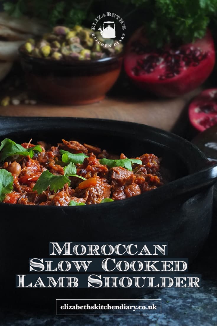 Moroccan Inspired Slow-Cooked Lamb Shoulder - Elizabeth's Kitchen Diary