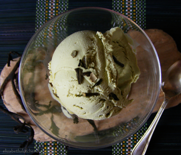 Green Tea & Shetland Seaweed Ice Cream Elizabeth's Kitchen Diary