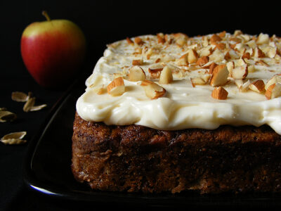 Apple & Cardamom Cake with Quince Frosting