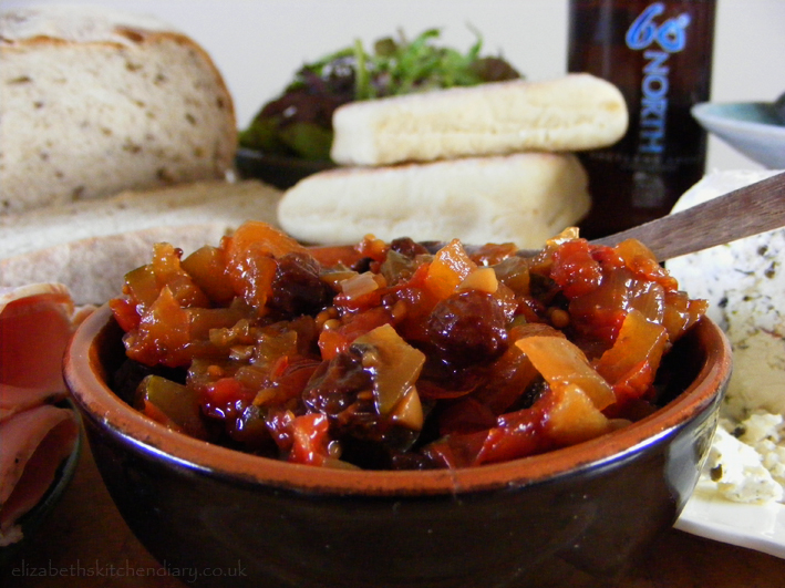 Spiced Tomato & Courgette Chutney Elizabeth's Kitchen Diary