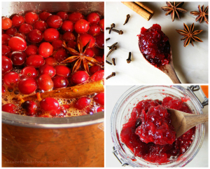 cranberry sauce collage