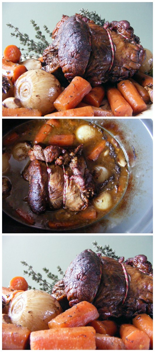 Slow Cooker Rolled Brisket with Red Wine and Thyme