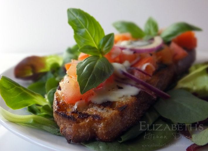 Sourdough Bruschetta with St. Ninian's Cheese and Smoked Sea Salt