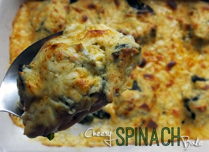 Cheesy Spinach Bake by Elizabeth's Kitchen Diary