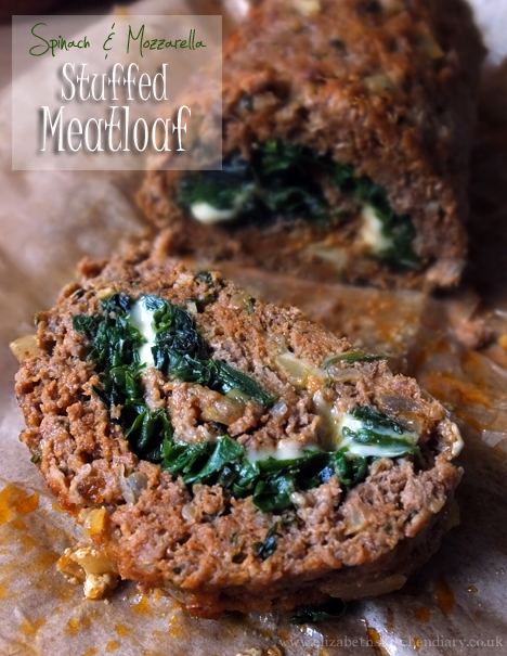 Spinach and Mozzarella Stuffed Meatloaf