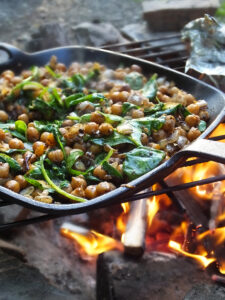 Middle Eastern Spiced Campfire Chickpeas
