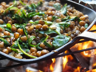 Middle Eastern Spiced Campfire Chickpeas
