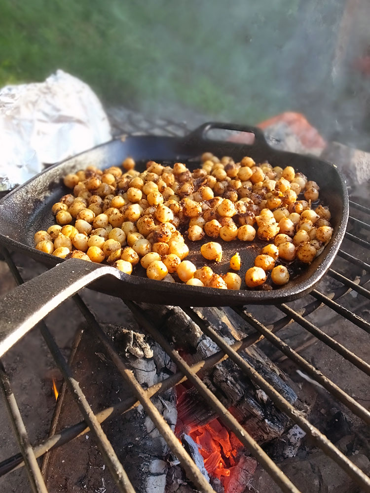 Vegan Campfire Recipes: Middle-Eastern Spiced Chickpeas