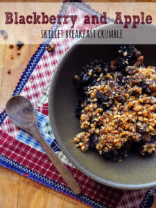 Blackberry and Apple Skillet Breakfast Crumble