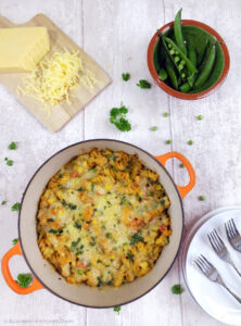 four cheese chargrilled chicken pasta bake