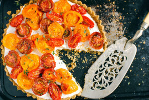 Tomato Tart with Nut and Seed Crust
