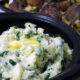 cheesy mashed potatoes with kale