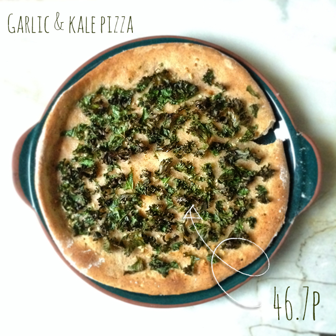 garlic and kale pizza