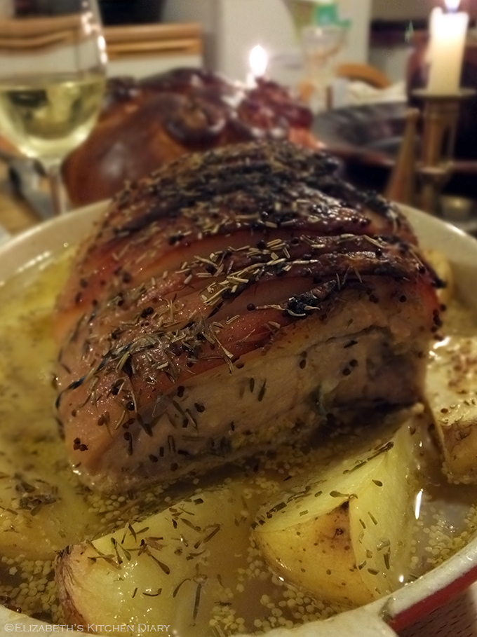 Greek style roast pork and potatoes