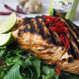 Grilled Shetland Salmon with Ginger & Lemongrass