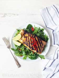 Grilled Shetland Salmon with Ginger and Lemongrass