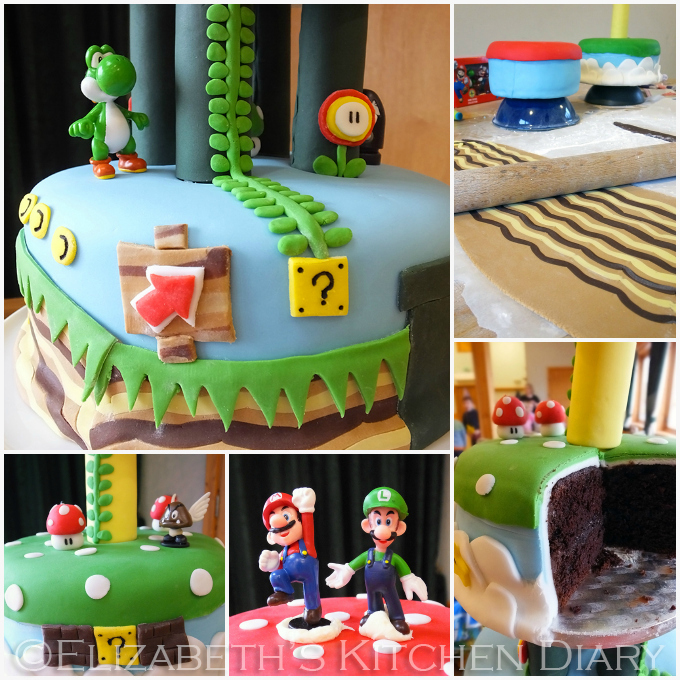 Super Mario cake detail