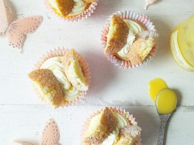 Orange Curd Butterfly Fairy Cakes