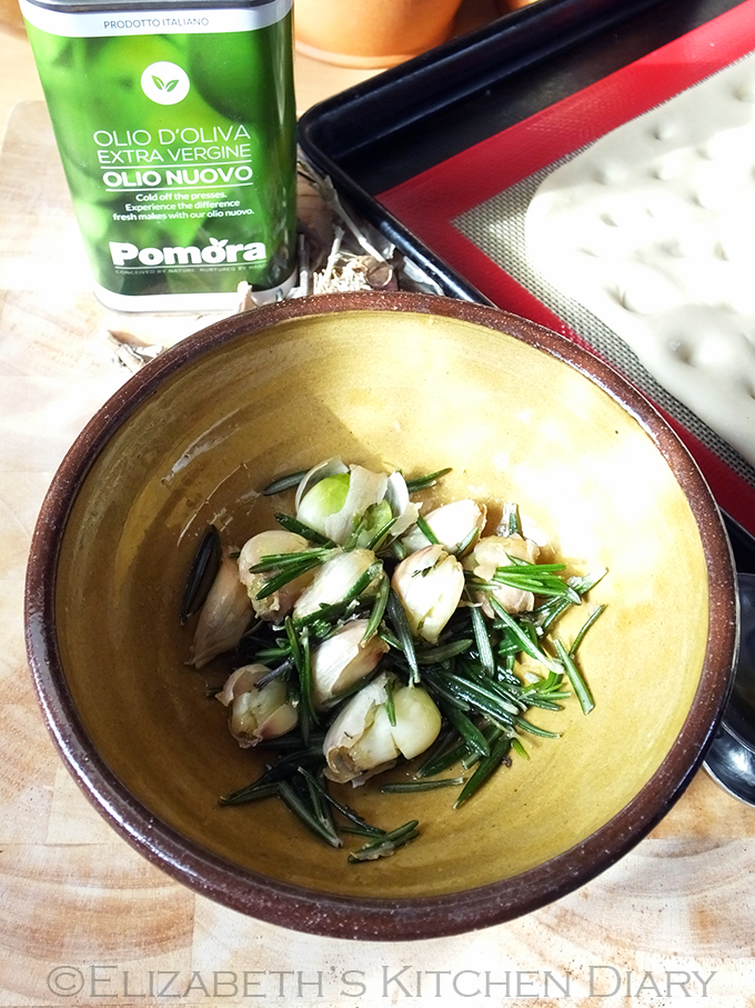 Garlic and Rosemary for focaccia