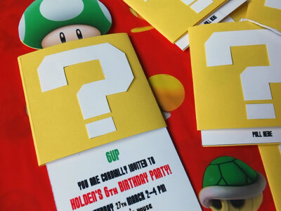 DIY Super Mario Birthday Party Invitation {Full Tutorial}