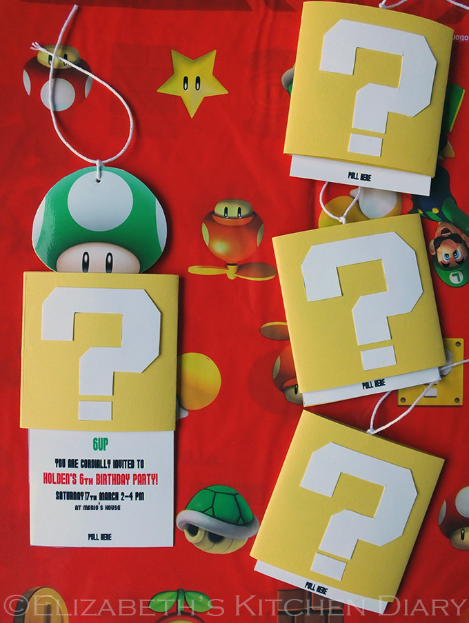 Super Mario Birthday Party Invitation Tutorial