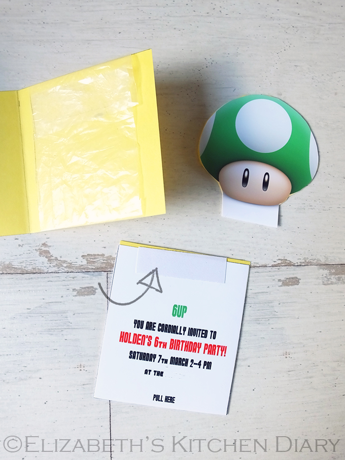 Super Mario Birthday Party Invitation Tutorial Step 11