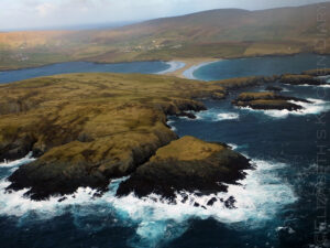 St Ninians aerial view, Shetland