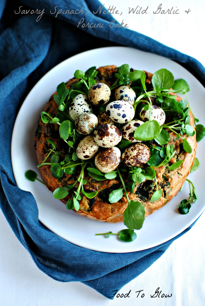 A foraged savory vegetable cake for a vegetarian Easter 