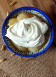 Honey-glazed Pears with Cardamom Cream