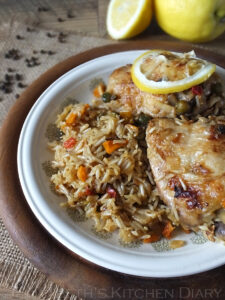 One Pot Lemon Pepper Chicken with Country Vegetable Rice
