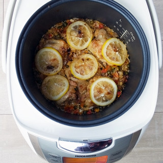 One Pot Lemon Pepper Chicken with Country Vegetable Rice