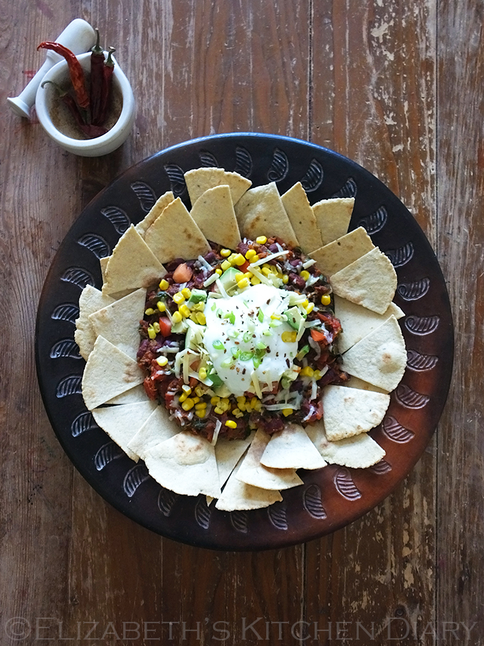 Mexican Chilli Beans with Homemade Tortilla Chips Elizabeth's Kitchen