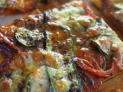 Chorizo Grilled Veg Pizza