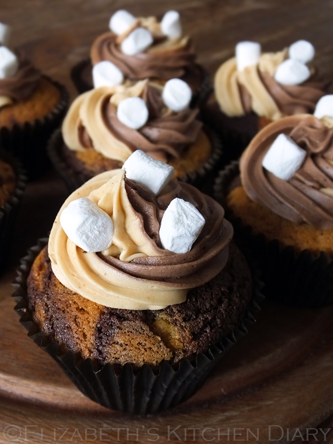 S'mores Cupcakes from Elizabeth's Kitchen Diary