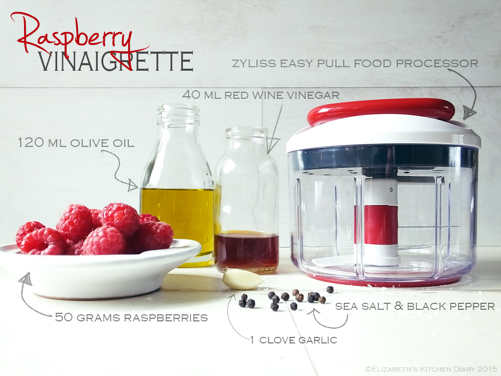 Raspberry Vinaigrette Recipe with the Zyliss Easy Pull Food Processor