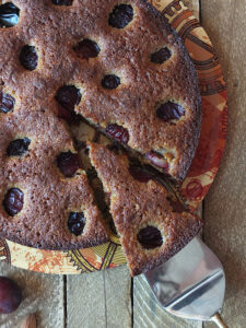 Hungarian Plum Cake Recipe with Almonds