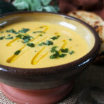 Pumpkin Soup with Fried Sage and White Truffle Oil