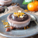 Raw Chocolate and Clementine Cheesecake with a Chocolate Hazelnut Crust