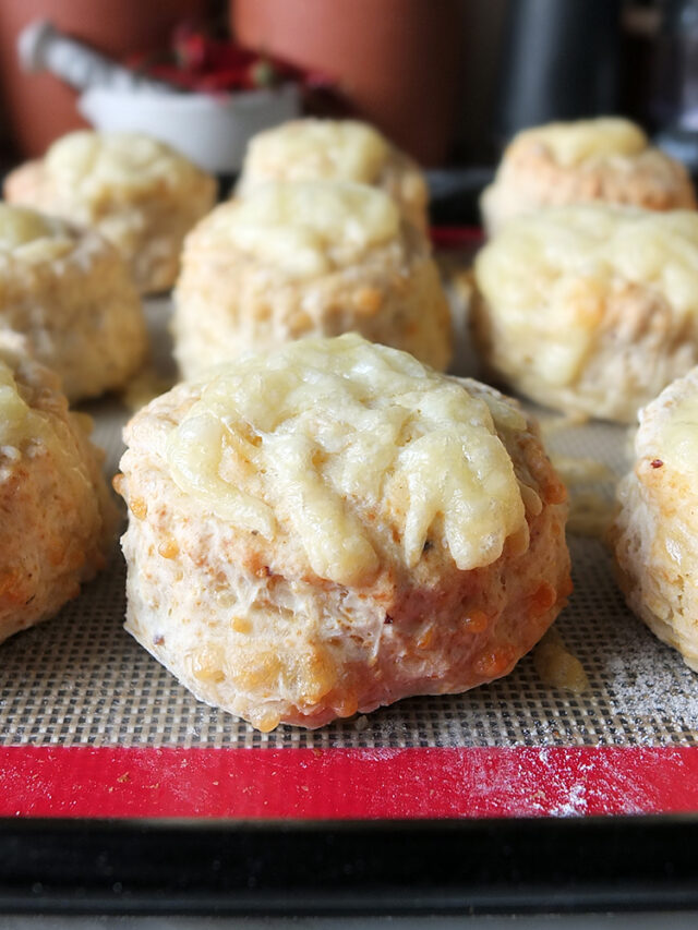 Mature Cheddar & Wholegrain Mustard Scones Elizabeth's Kitchen Diary