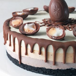 Cadbury Creme Egg No Churn Ice Cream Layer Cake