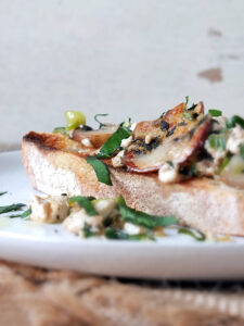 Scrambled Tofu on Truffled Sourdough Bruschetta