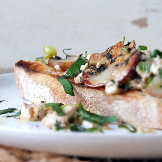 Scrambled Tofu on Truffled Sourdough Bruschetta