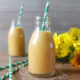 Sunshine Smoothie - a delicious combination of soya milk, mango, nectarine, carrot and apricot.