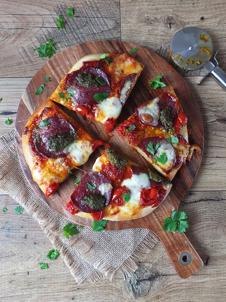 Wild Scottish Venison Pizza with Wild Garlic Pesto Elizabeth's Kitchen Diary