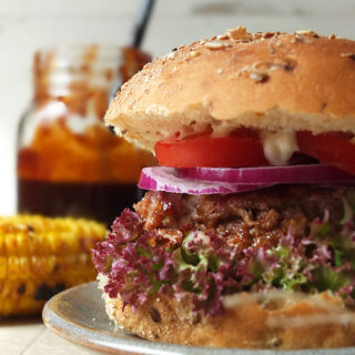 BBQ Iron Age Pork Burger with Sticky 5 Spice BBQ Sauce